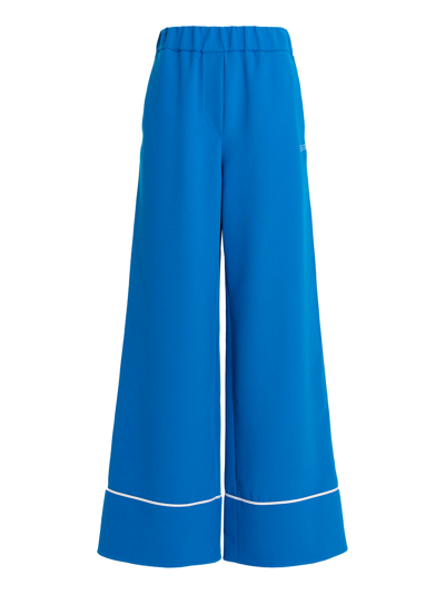 Off-white Cady Pajama Trousers In Blue