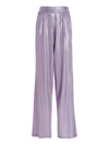 Tom Ford High-waisted Metallic Trousers In Purple