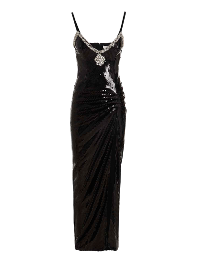 Alessandra Rich Sequin Dress In Black