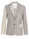 Thom Browne Patchwork Blazer Jacket In Multicolor