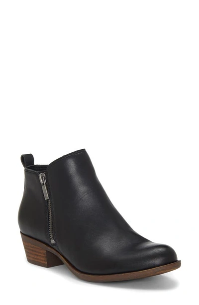 Lucky Brand Basel Bootie In Black Leather