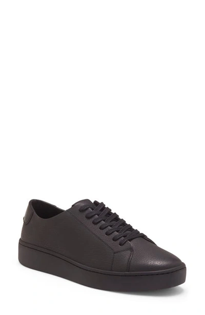 Vince Camuto Hallman Leather Sneaker In Black Rbtmbl