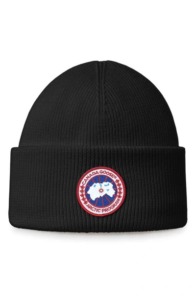 Canada Goose Kids' Arctic Disc Merino Wool Toque Beanie In Black