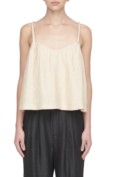 Anine Bing Theodora Crinkle Camisole In Brown