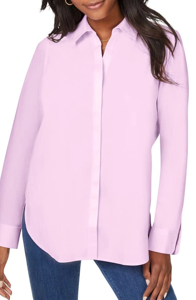 Foxcroft Kylie Non-iron Cotton Button-up Shirt In Pink Whisper