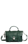 Proenza Schouler Tiny Ps1 Lambskin Leather Satchel In Forest Green