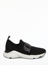Tod's Womens Tods Sport Run 54c Calzino Logo-embellished Mesh-knit Low-top Trainers In Black