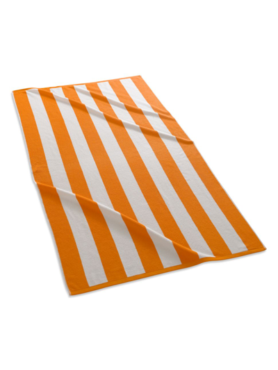 Kassatex Cabana Stripe Beach Towel In Orange
