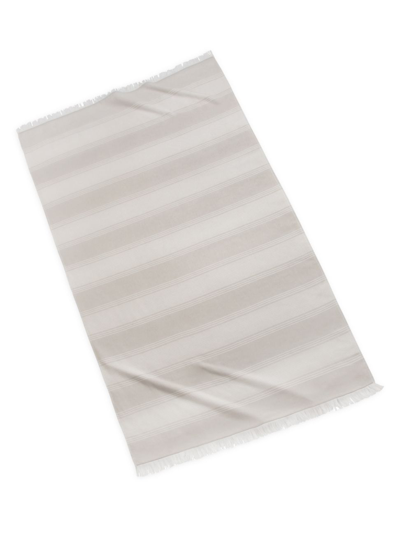 Kassatex Isola Cotton Beach Towel In White Linen