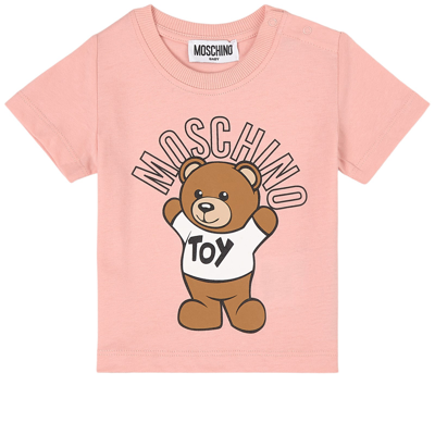Moschino Kid-teen Kids' Branded Graphic T-shirt Sugar Rose In Pink