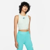 Nike Women's Air Ribbed Tank Top In Barely Green/washed Teal