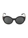 Versace Round Sunglasses, 54mm In Black/gray