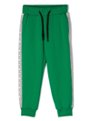 ROBERTO CAVALLI JUNIOR CONTRASTING-BORDER TRACKSUIT BOTTOMS