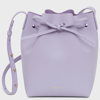 Mansur Gavriel Mini Leather Bucket Bag In Lavender