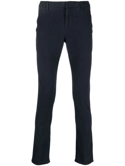 Dondup Slim-cut Chino Trousers In Blau