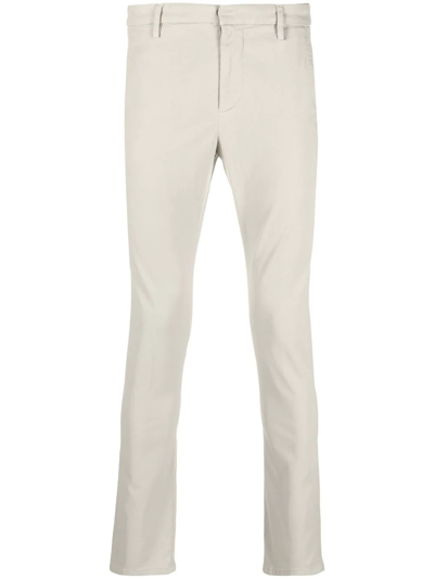 Dondup Slim-cut Chino Trousers In Grau