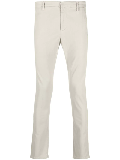 Dondup Slim-cut Chino Trousers In Grey