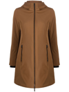 Woolrich Firth Long Softshell Parka In Brown