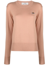 Vivienne Westwood Orb-logo Embroidery Cotton-cashmere Jumper In Neutrals