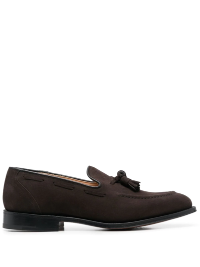 Church's Tassel-detail Suede Loafers In Ebony