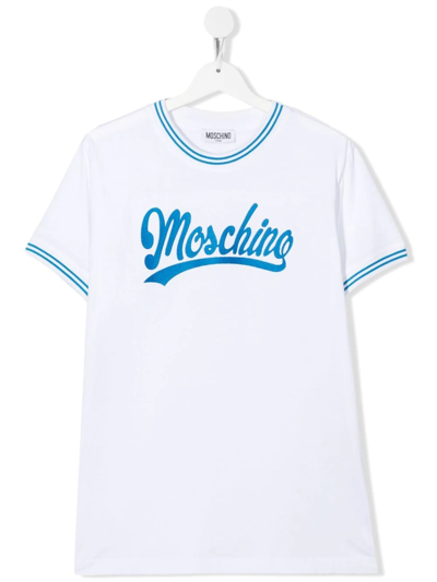 Moschino Teen Logo T-shirt In White