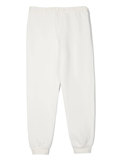 Pucci Junior Kids' Logo-patch Cotton Track Pants In White