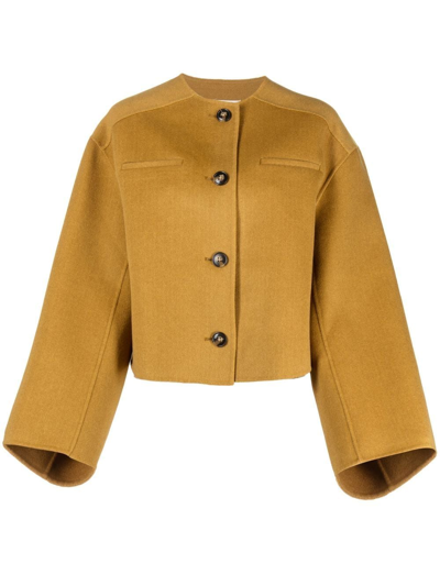 Loulou Studio Button-up Tailored Jacket In Yellow