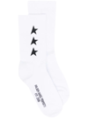 Golden Goose Logo Cotton Blend Socks In White
