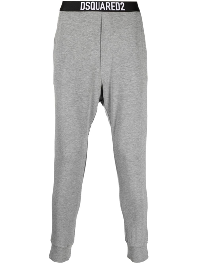 Dsquared2 Logo-waistband Pyjama Trousers In Grey