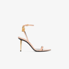 Tom Ford Neutral Naked Padlock 85 Leather Sandals In Neutrals