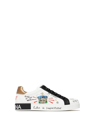 Dolce & Gabbana Kids' Like A Superhero Low-top Trainers In White