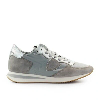 Pre-owned Philippe Model Trpx Grau Silber Sneaker Damen