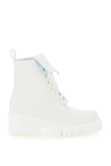Chiara Ferragni Logo-embossed Lace-up Boots In White