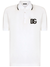 Dolce & Gabbana Dg Embroidered Piqué Cotton Polo Shirt - Men's - Cotton In White