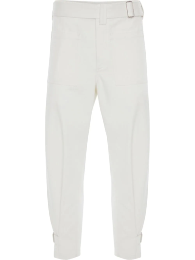 Alexander Mcqueen Belted Cargo Trousers In White