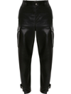 ALEXANDER MCQUEEN STRAIGHT-LEG LEATHER TROUSERS