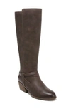Dr. Scholl's Women's Liberate Wide Calf High Shaft Boots Women's Shoes In Chestnut