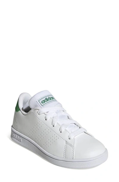 Adidas Originals Kids' Advantage Sneaker In Ftwr White/ Green/ Core Black