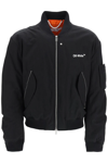 Off-white Diagonal Tab Bomber Jacket In Black