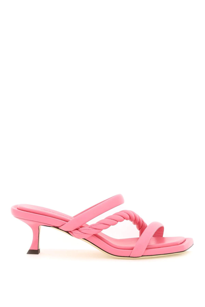 Jimmy Choo Diosa 50 Leather Sandals In Pink