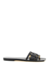 Jimmy Choo Black Laran Flat Slip-on Sandals In Black