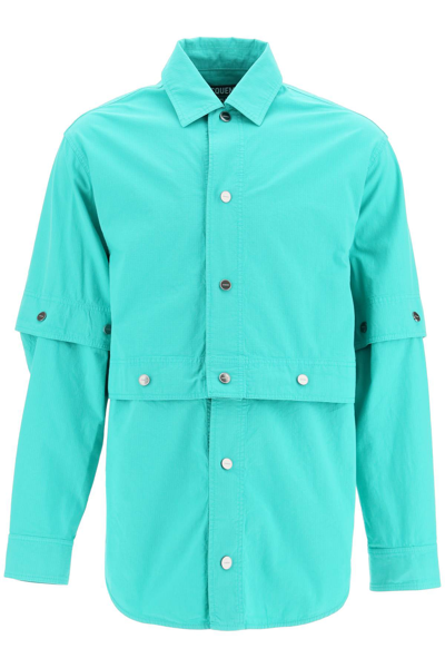 Jacquemus 'la Chemise Giardino' Convertible Overshirt In Green