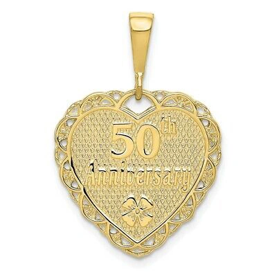 Pre-owned Skyjewelers Real 10kt Yellow Gold 50th Anniversary Charm