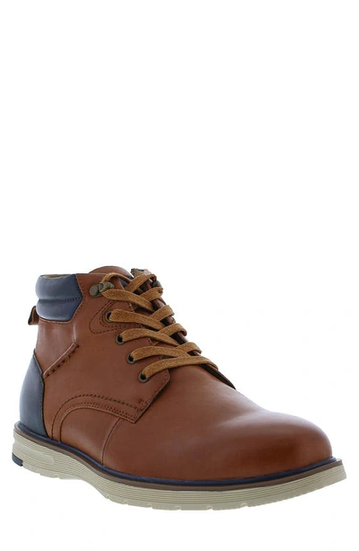 English Laundry Dariel Colorblock Leather Boot In Cognac