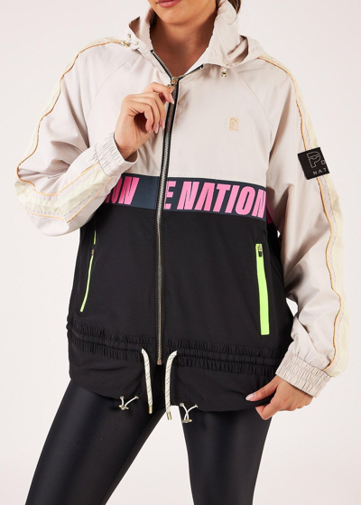Pre-owned P.e Nation Pe Nation Man Down Jacket In White Sand Size Womens Small Rrp £210