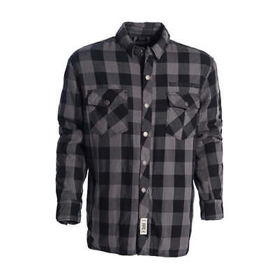 Pre-owned West Coast Choppers Dominator Riding Flannel Shirt Grey / Black Ce Approved