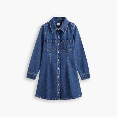 Pre-owned Levi's Sabine Mini Dress A1855-0000 Abito Donna Jeans Bottoni Novità Primavera E