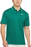 Nike Dri-fit Vapor Tipped Golf Polo In Neptune Green/ White