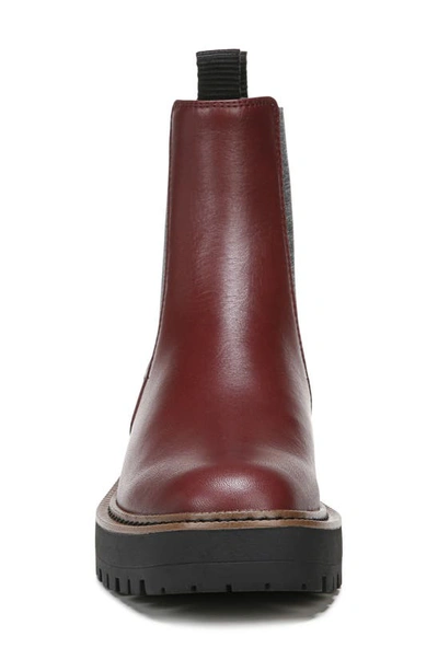 Sam Edelman Laguna Waterproof Lug Sole Chelsea Boot In Deep Bordeaux/ Black