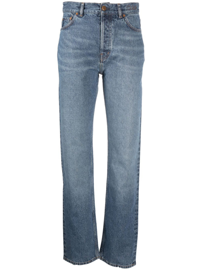Chloé High-waisted Straight-leg Jeans In Blue